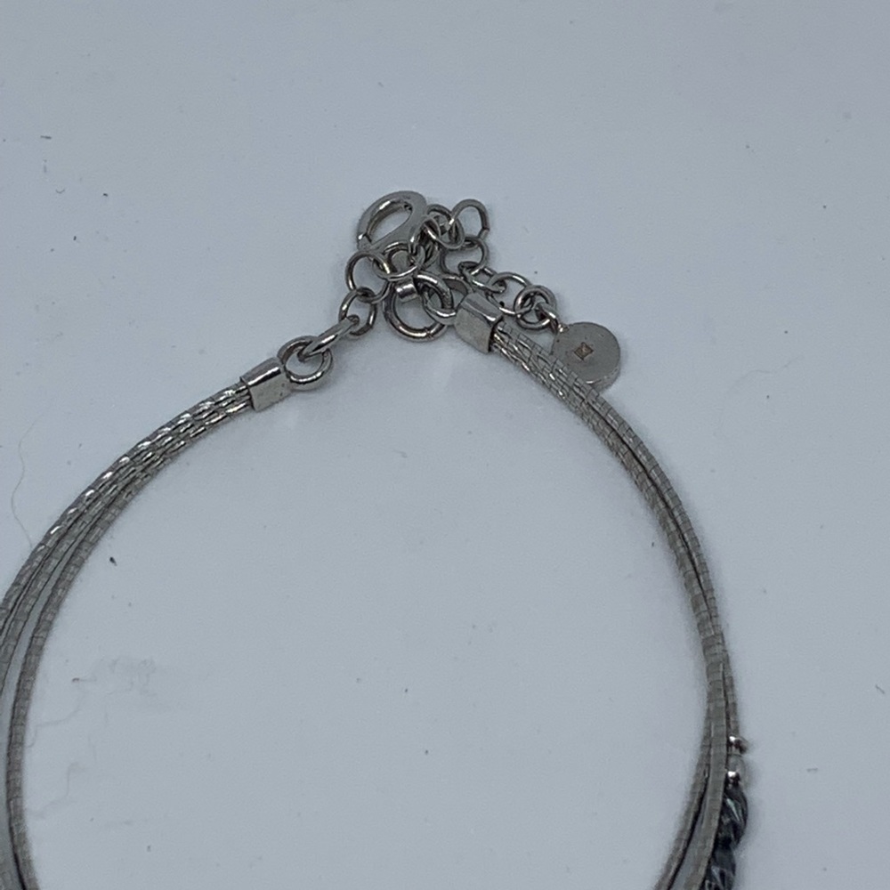 .925 sterling silver hematite signed bracelet - Picture 5 of 8